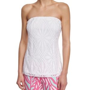 EUC, whiteLilly Pulitzer tube top, size Medium